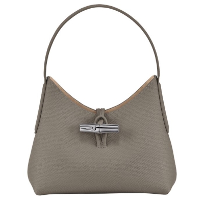 Women's Longchamp Roseau XS Shoulder Bags Grey | UAE-8134SM