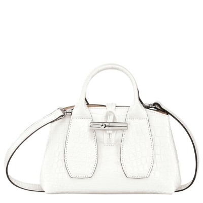 Women's Longchamp Roseau XS Top-handle Bags White | UAE-9357HC